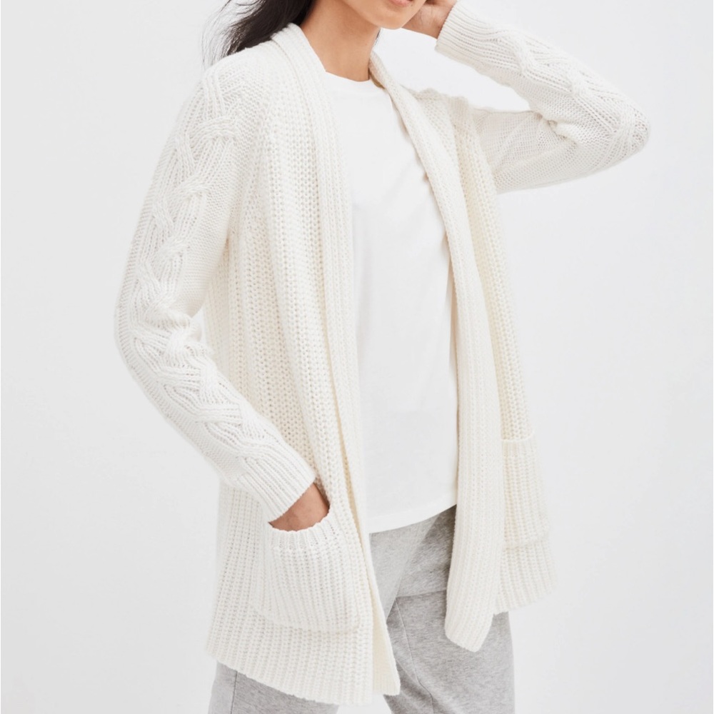 HavenWellWithin (Talbots) Cable Sleeve Cardigan